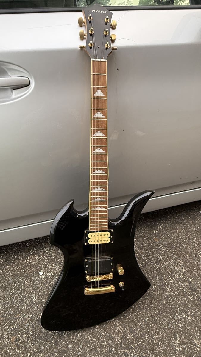 Juno Mockingbird Type Electric Guitar Black Deformed Guitar