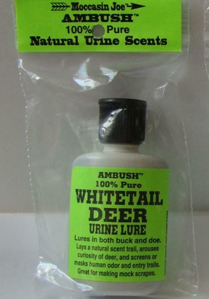 Moccasin Joe Ambush 100% Pure Natural Whitetail Deer Urine Lure Scent NEW