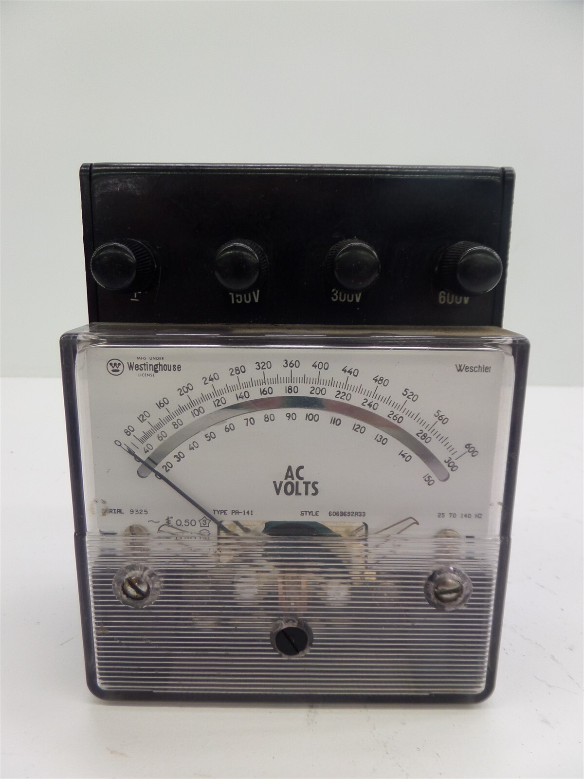 Westinghouse Weschler Type PR-141 AC Voltmeter with Case