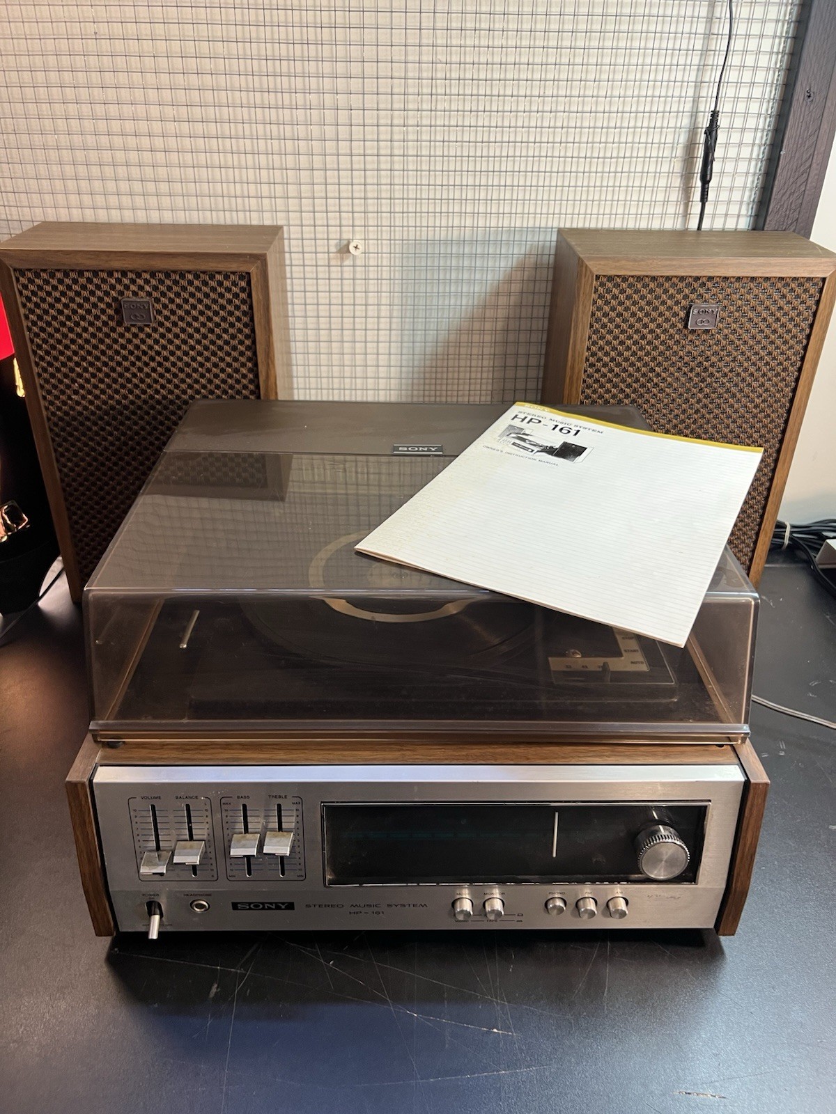 Sony HP 161 Stereo Phono Reciever Record Player FM Radio Speakers Parts/Repair