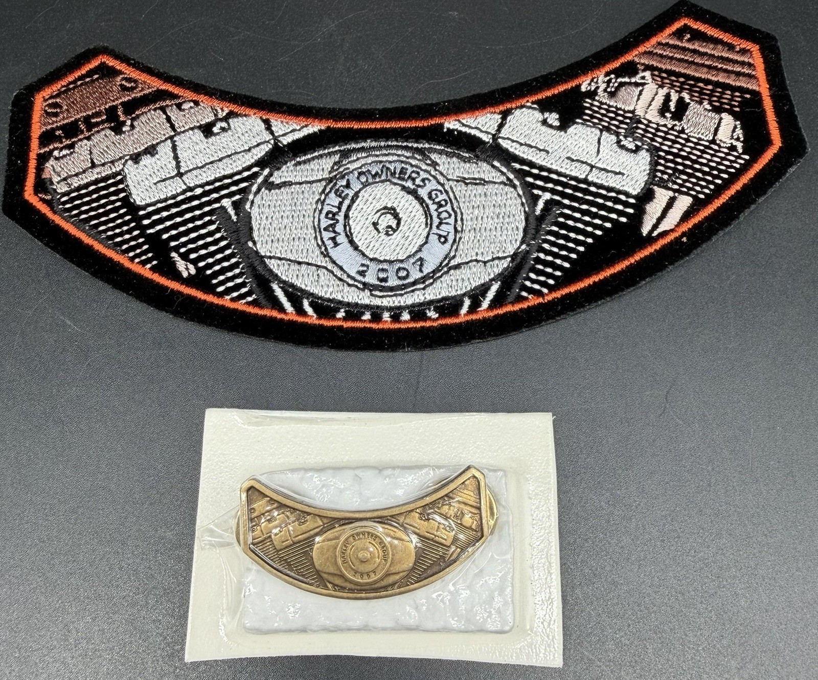 2007 Harley-Davidson HOG (Harley Owners Group) Rocker Patch And Pin