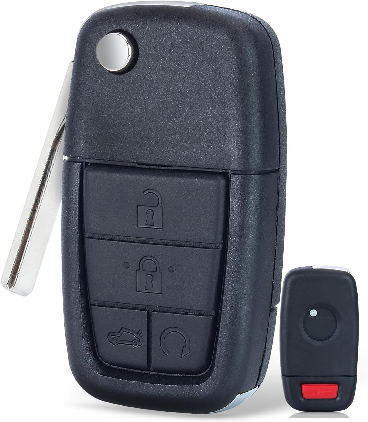 Keyecu Replacement Shell Folding Remote Key Case Fob 5 Button for Pontiac G8...