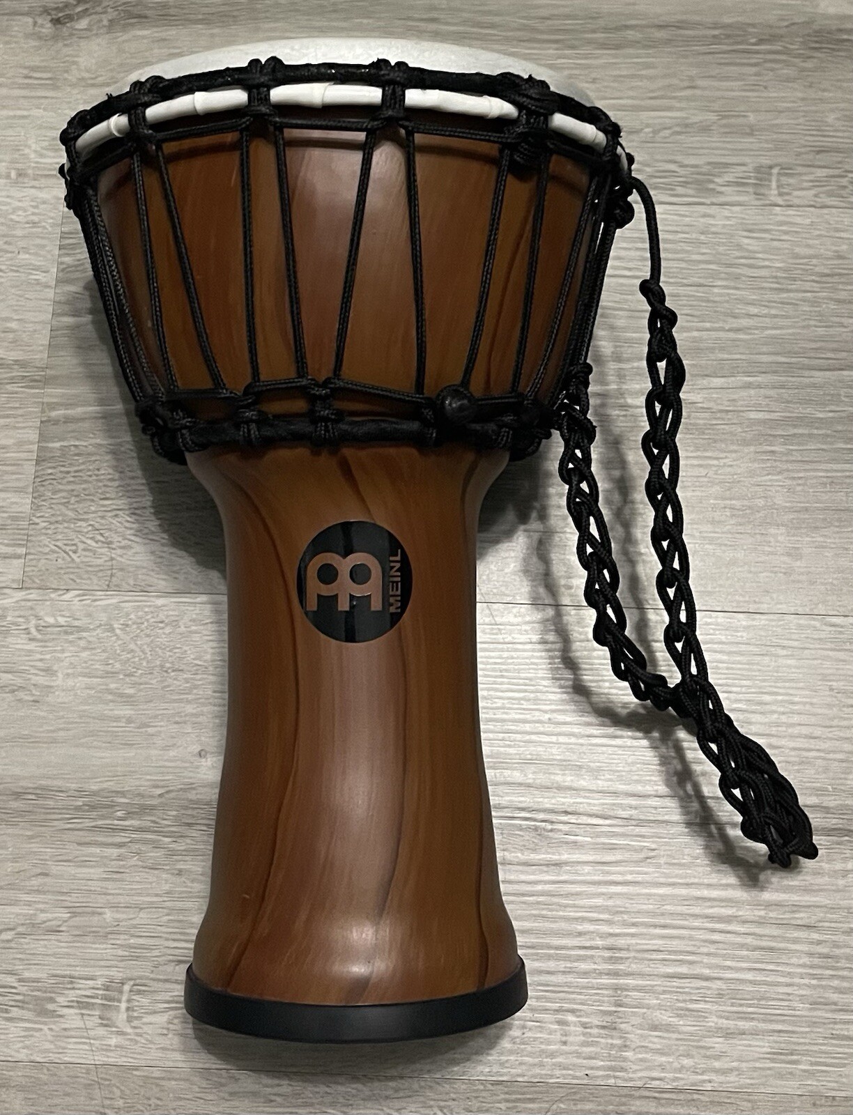 Meinl JR Percussion Rope Tuned Headliner Synthetic Djembe Twisted Amber  7”x 12”