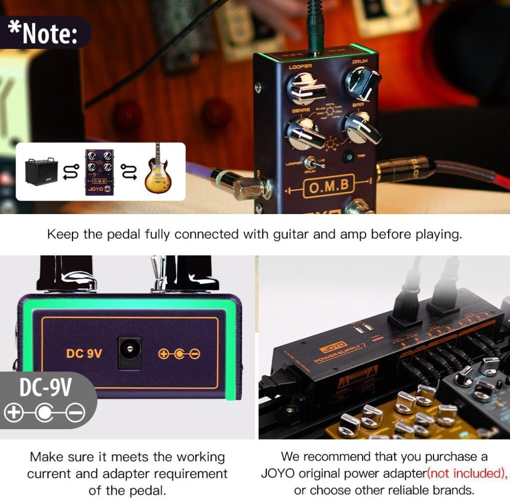 JOYO Looper & Drum Machine Pedal (Looper Cycle Recording/Drum Machine/Looper+Dru