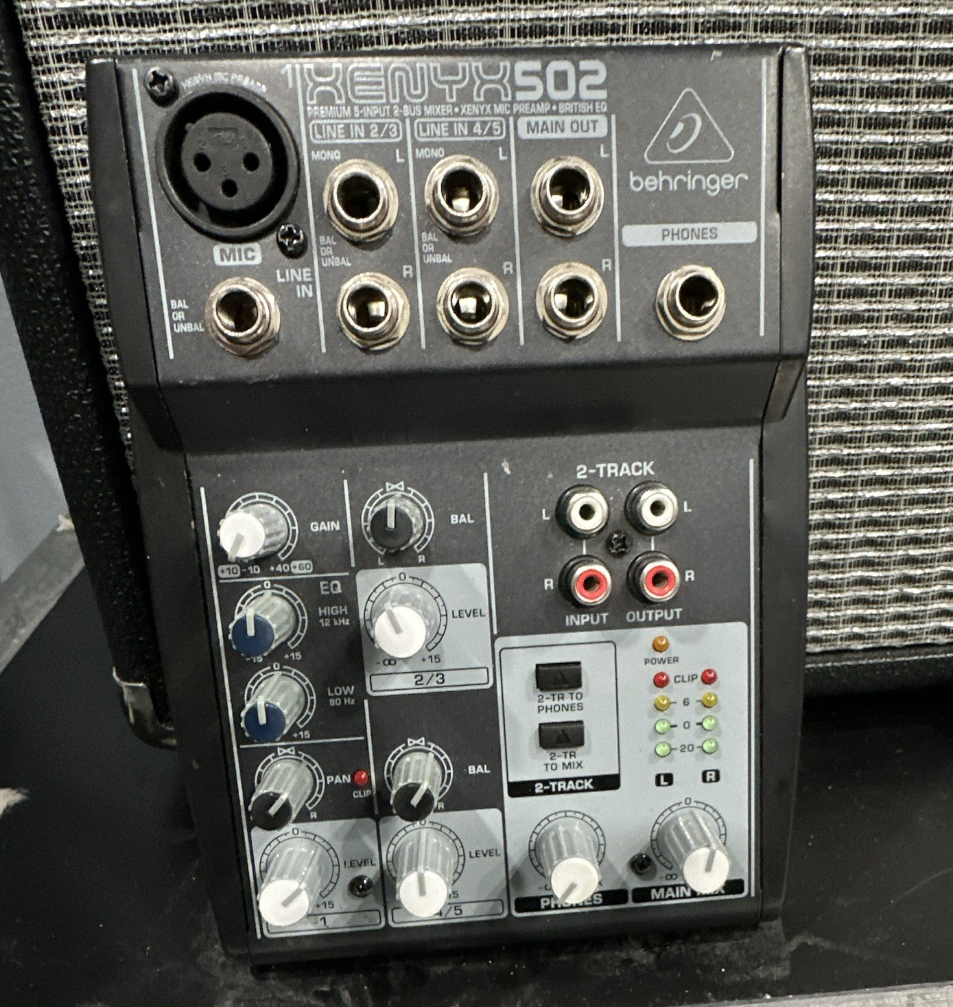 Behringer XENYX 502 5-Channel 2-Bus Compact Desktop Mixer, Phantom Power EQ