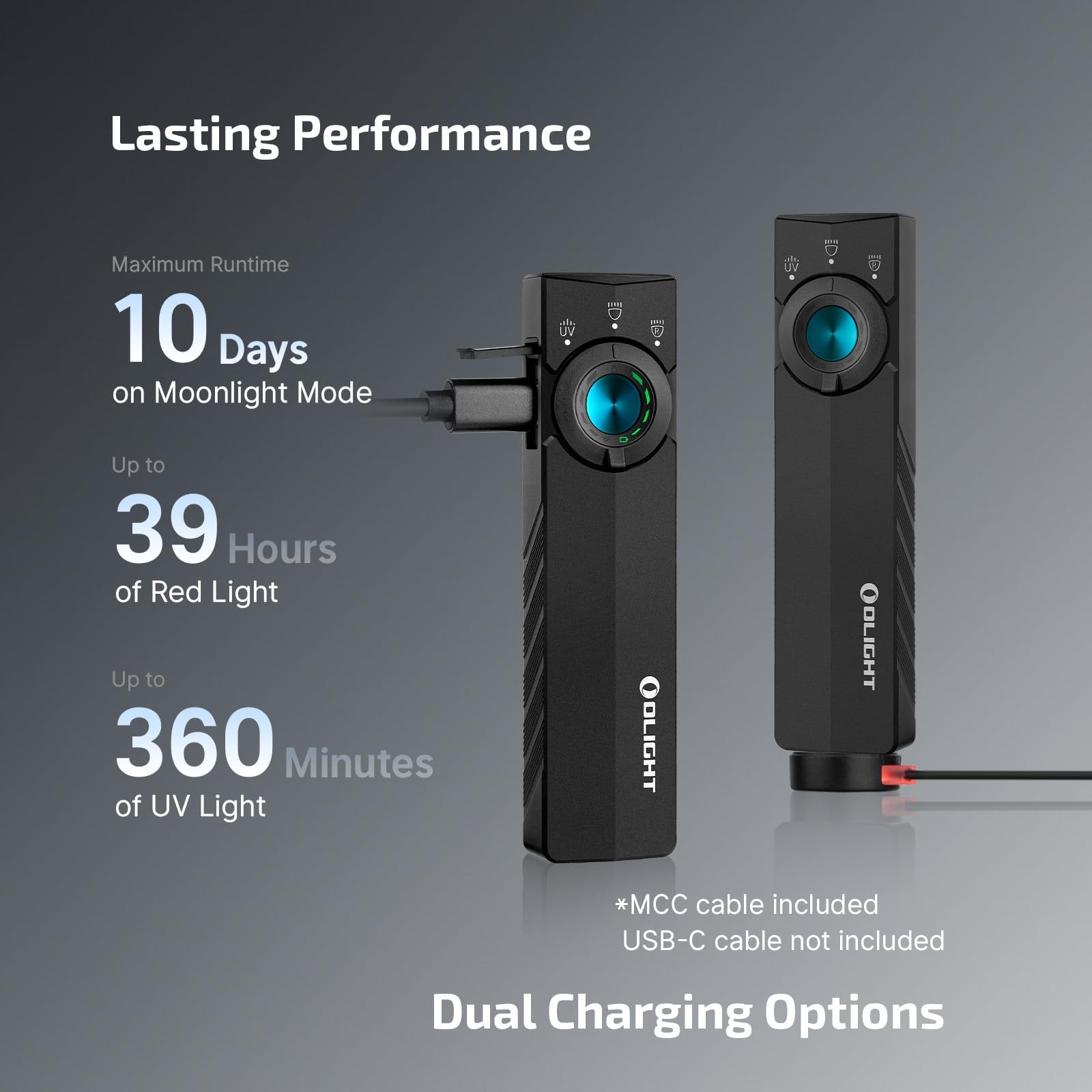 OLIGHT ArkPro Lite Flat Pocket Flashlight, Rechargeable Portable Matte Black