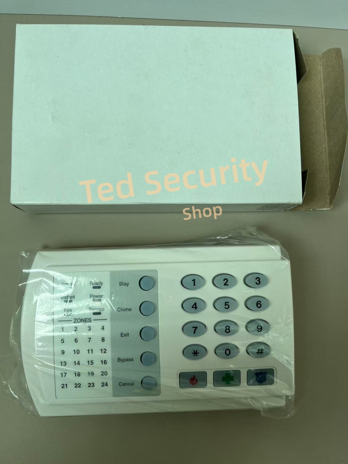 Interlogix GE Security Caddx NetworX NX-124E LED Alarm Keypad GE Logo NEW!
