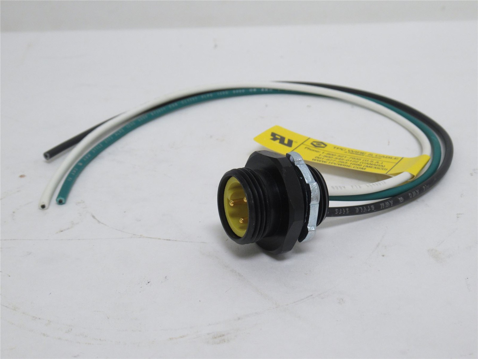 232825 New-No Box; TPC 84300 Bulkhead Receptacle; Male; 3-Pin