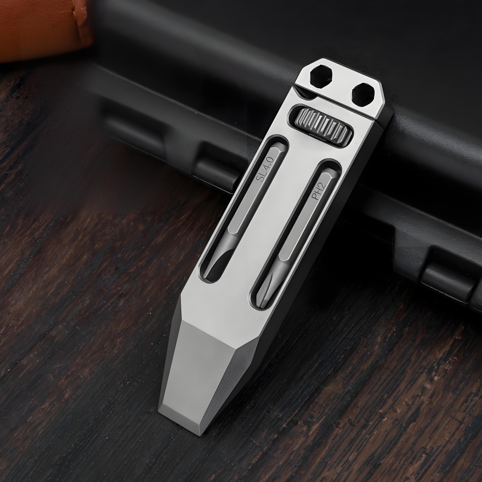 Titanium Alloy Mini Multi Tool Screwdriver Adjustable Wrench Keychain EDC
