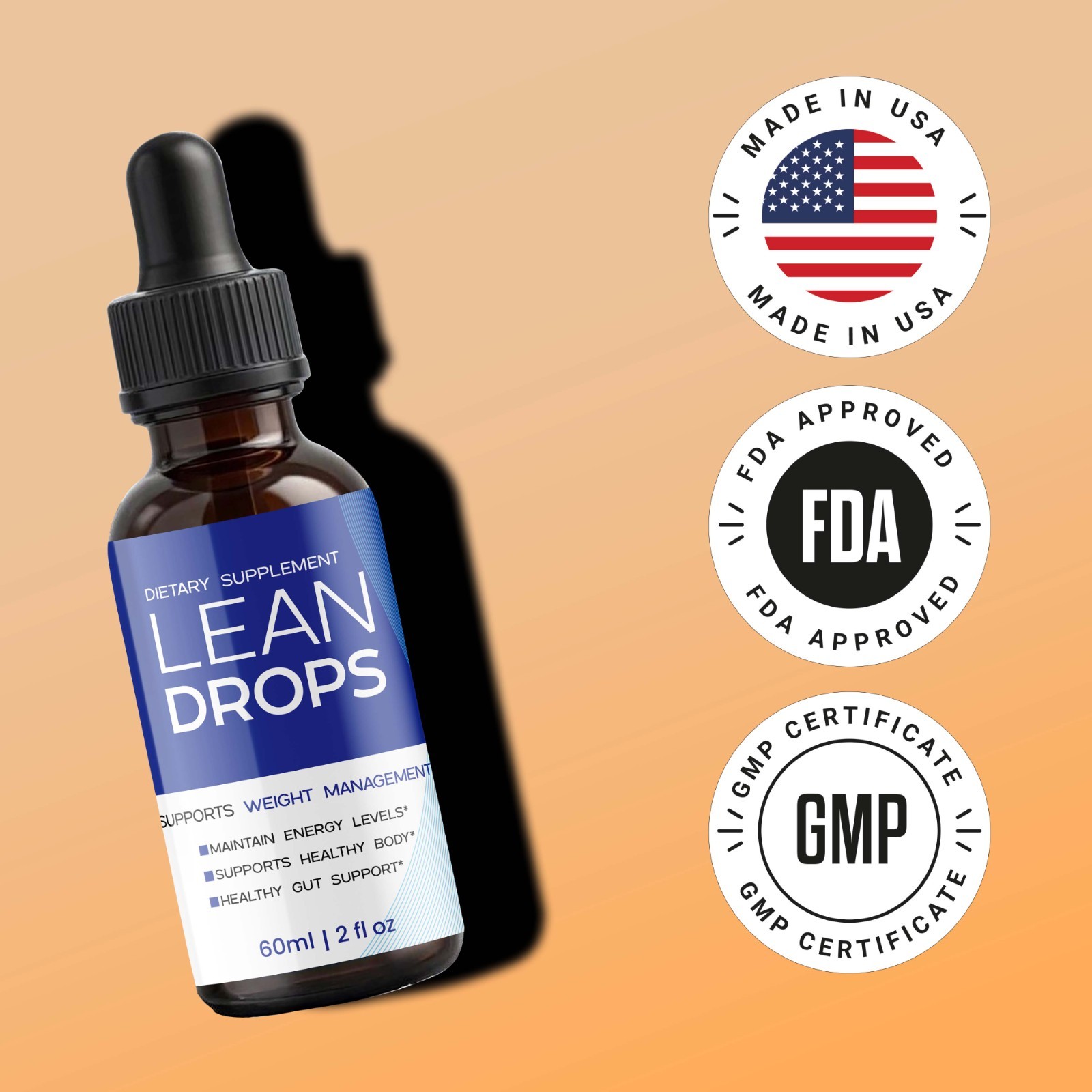 (2 Pack) Lean Drops for Weight Loss, Advanced LeanDrops Fat-Burning Formula