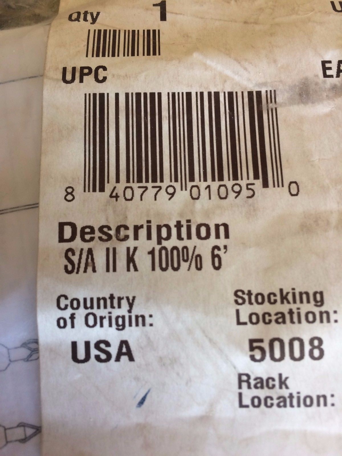 DBI/SALA DBI 1240680 6' TIE BACK LANYARD