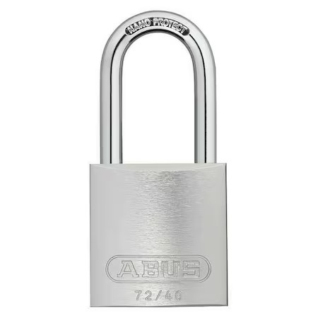 Abus 72 Hb/40-40 Kd Silver Lockout Padlock, Keyed Different, Aluminum, Silver,