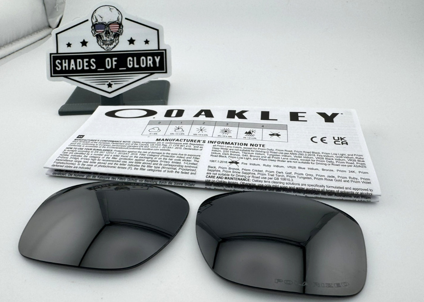 OAKLEY SLIVER BLACK IRIDIUM POLARIZED LENSES SUNGLASSES AUTHENTIC 9262 OEM NEW