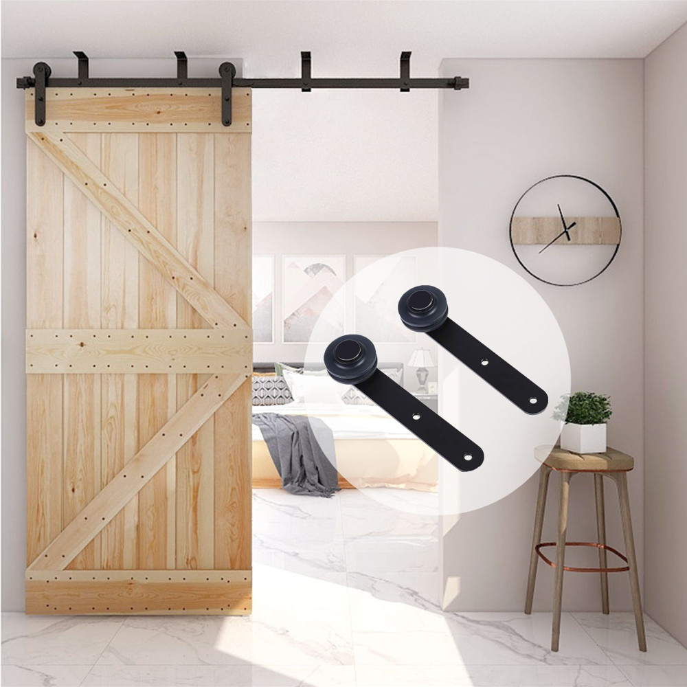 4-12FT Sliding Barn Door Hardware Kit Ceiling Mount for Single Double Wood Door
