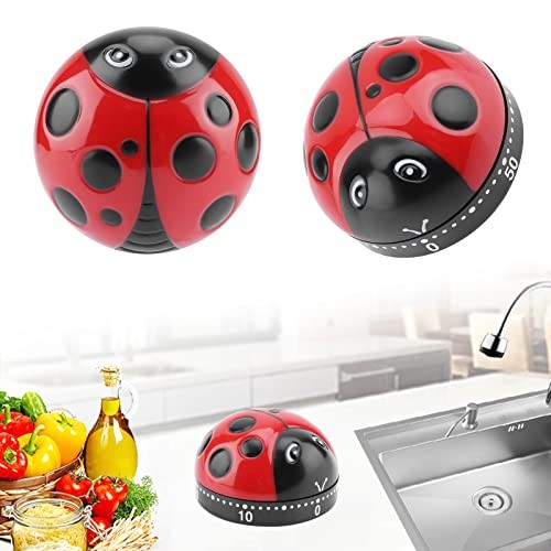 PURPLELILY Mechanical Kitchen Timer 60-Minute Wind Up Rotating Countdown Egg