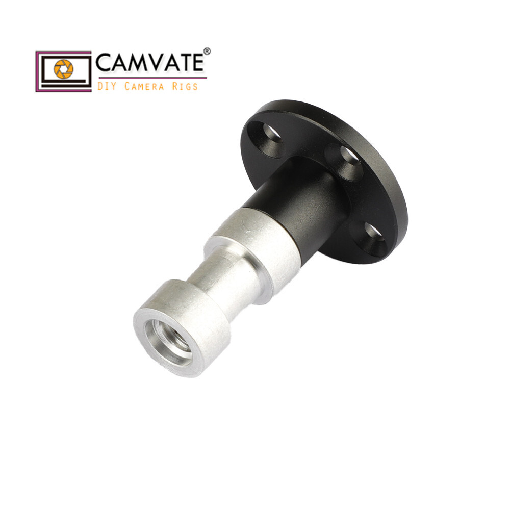 2Pcs CAMVATE 3/8"-16 Female Thread Connector with Wall Table Ceiling Mount Base