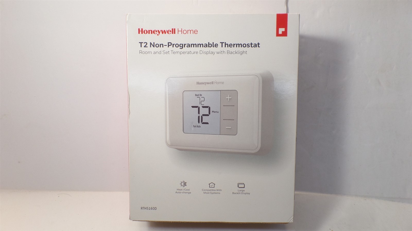 HONEYWELL T2 RTH5160 NON-PROGRAMMABLE THERMOSTAT DIGITAL BACKLIT HEAT/COOL