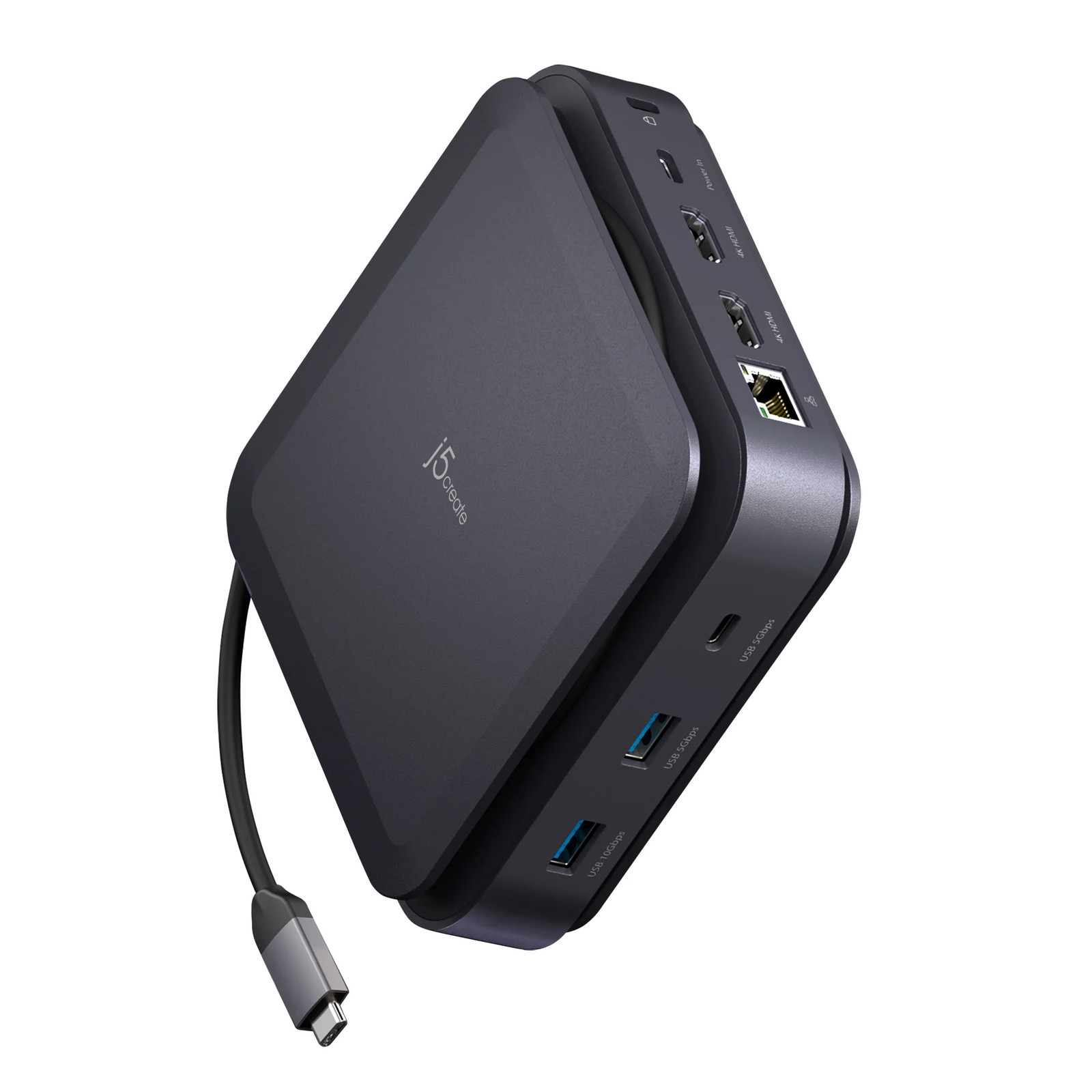 J5create JCD3198 USB-C Dual 4K HDMI Dock Without PD 3.1 Pass Through Charging