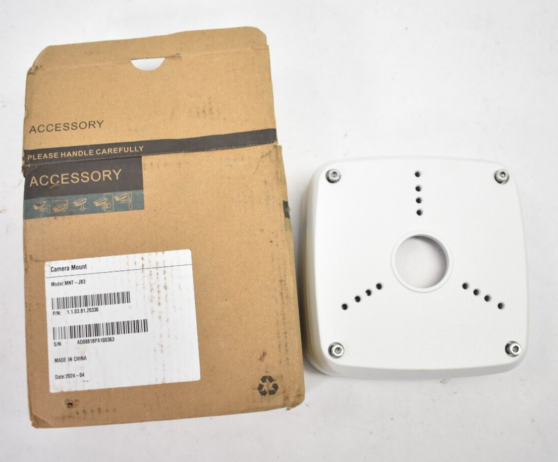 Camera Mount Junction Box MNT-JB3 Accessory White Weatherproof Square Outdoor