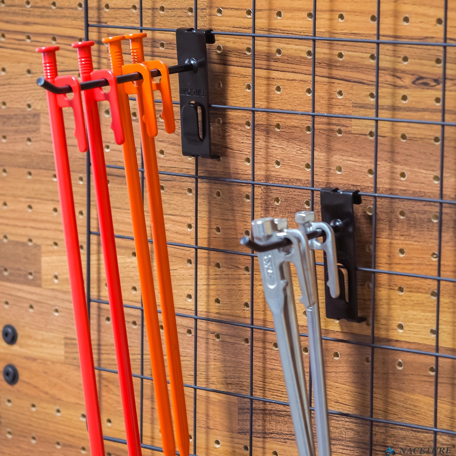 Double Gridwall Hooks- 24 Pcs Display Hooks for Grid Wall Panel- Grid Wall Ho...