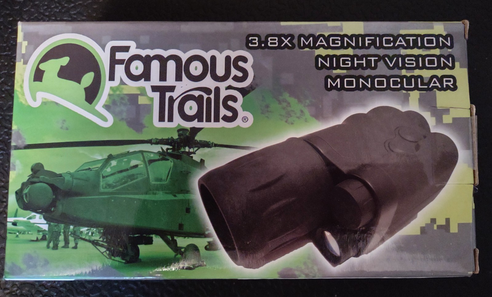 FAMOUS TRAILS 3.8X Magnification NIGHT VISION Monocular Made in RUSSIA Open Box