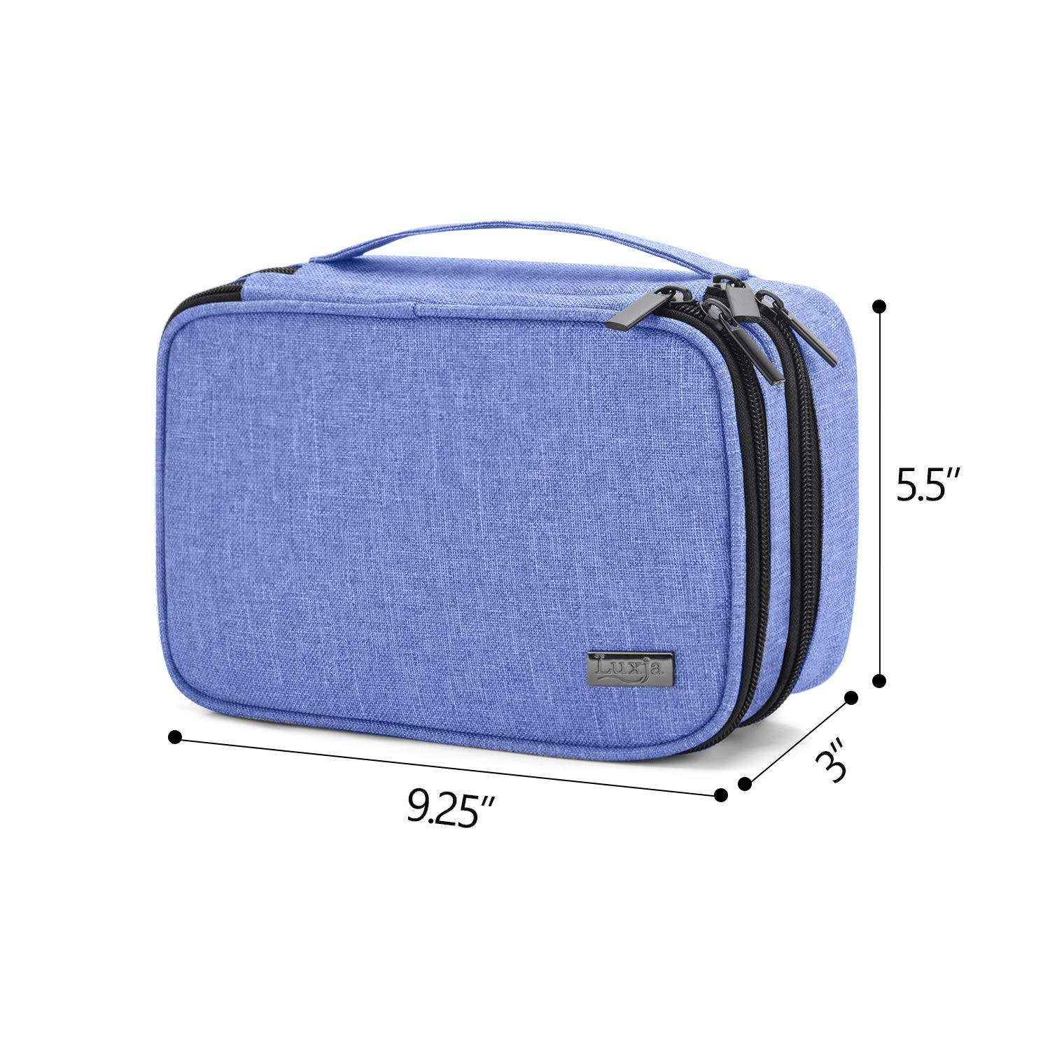 Luxja Sewing Accessories Organizer, Double-Layer Small, Dark Blue