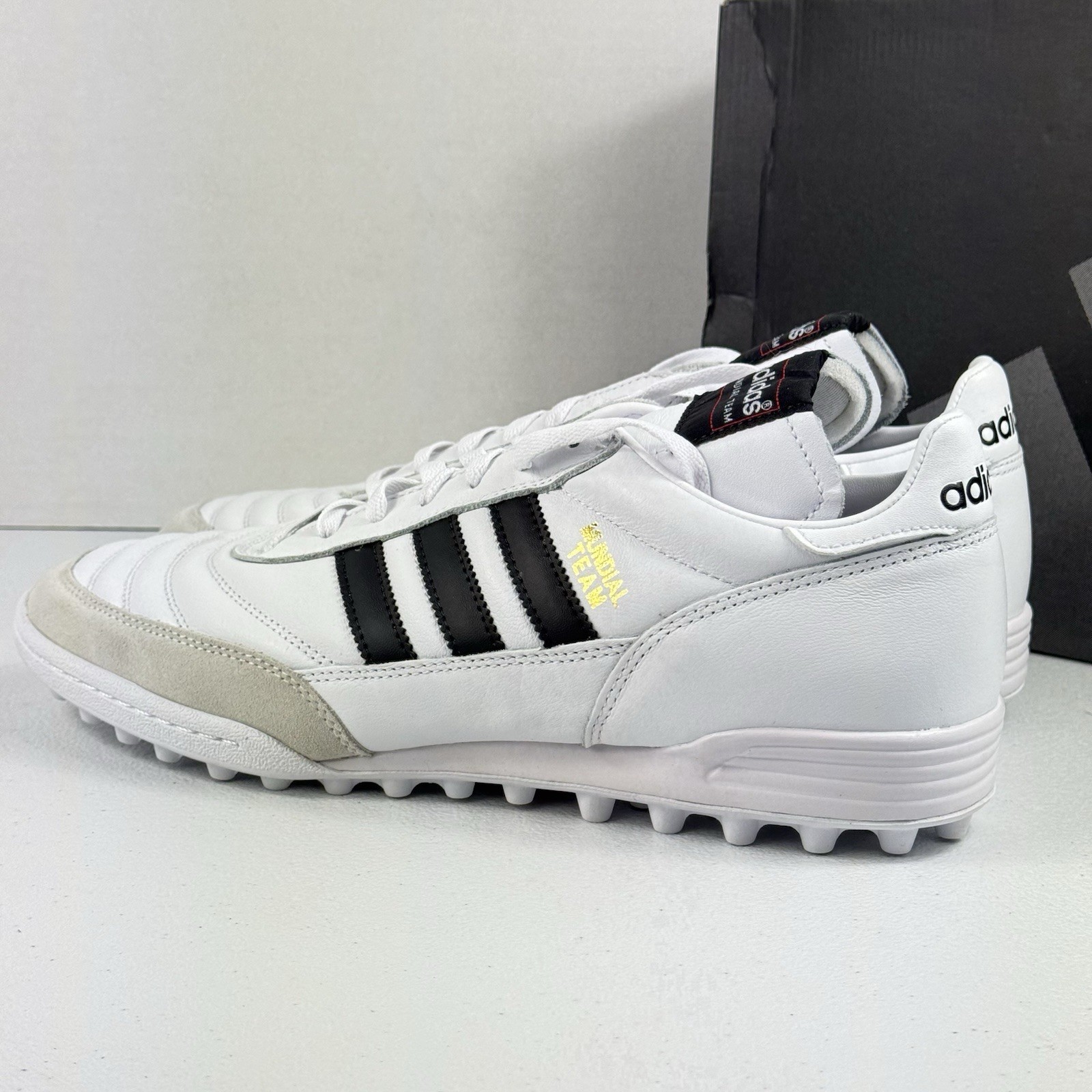 Adidas Mundial Team Leather Mens Turf Soccer Shoes White ID4053 Multiple Sizes