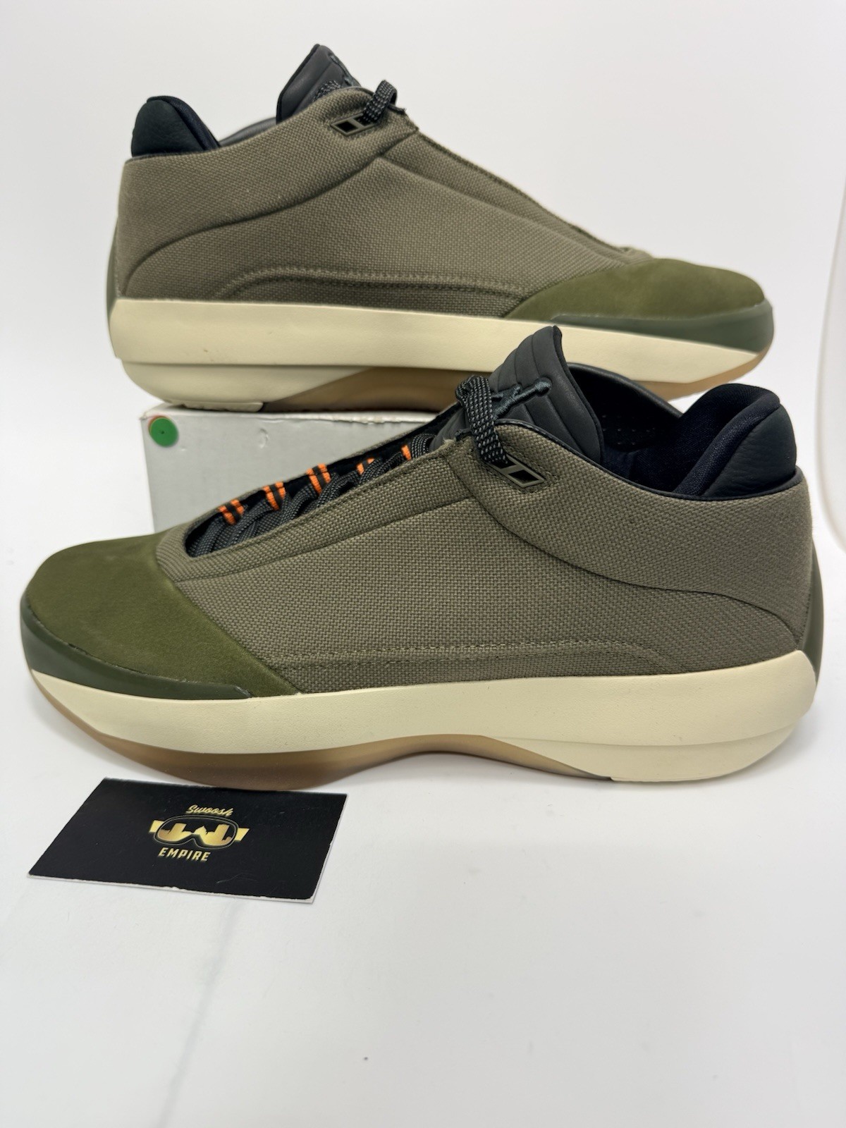 Nike Air Jordan 40 EDGE Heritage Olive Green Mens Size 11 HQ2077-200 Damaged Box
