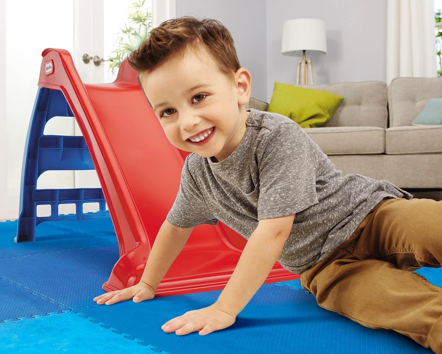 First Slide for Kids, Easy Set Up for Indoor Outdoor, Easy to Store, for Todd...