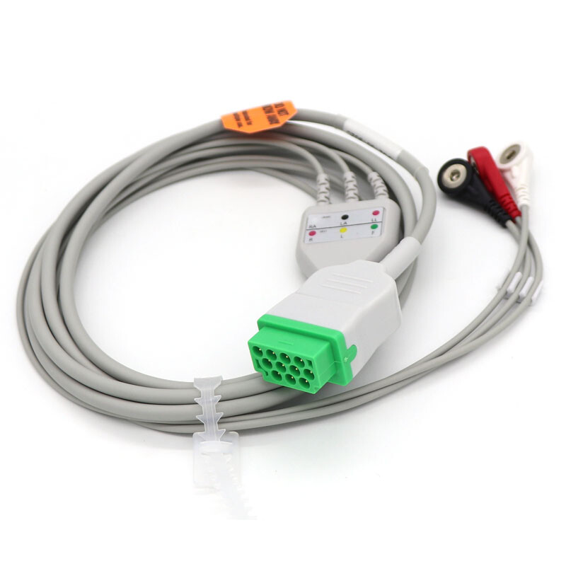 11 pin 3 Leads ECG EKG one-piece ECG Cable Fit For GE-marqutte , Dash PRO 3000