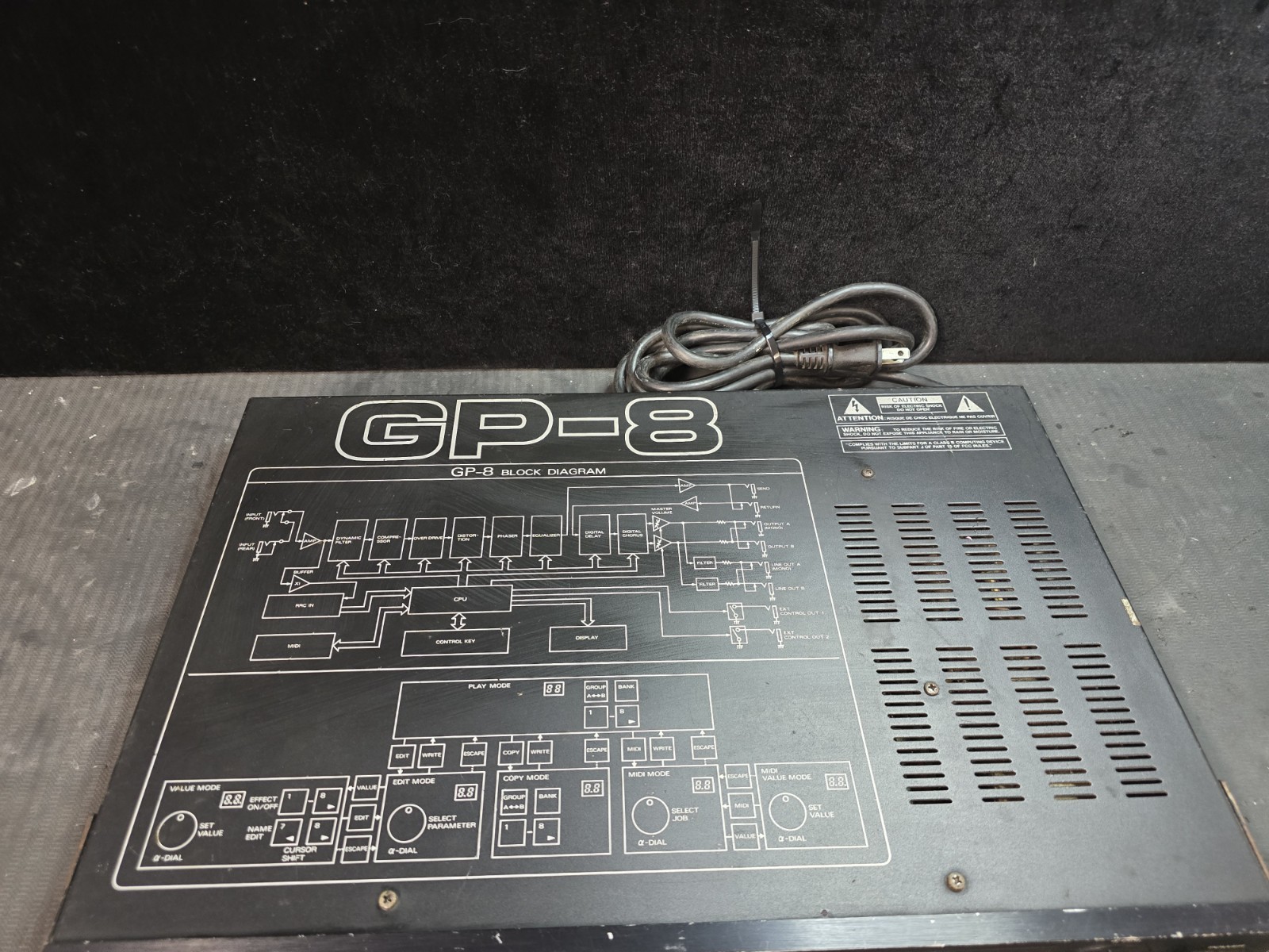 Roland GP-8 Guitar Effects Processor Multi Effector Rack Unit Used