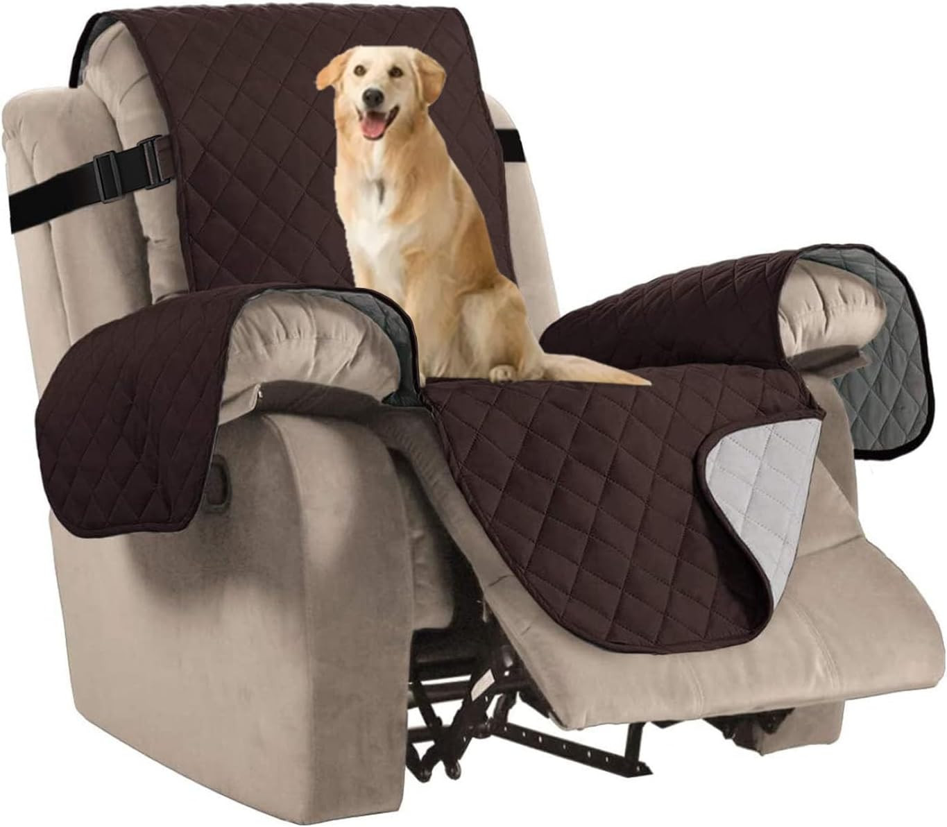 H.VERSAILTEX Reversible Quilted Recliner Covers Recliner Chair Cover Water Resis