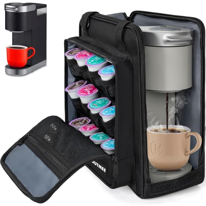 Coffee Maker Carrying Bag with Keurig K-Mini or K-Mini Plus, Single Serve Cof...