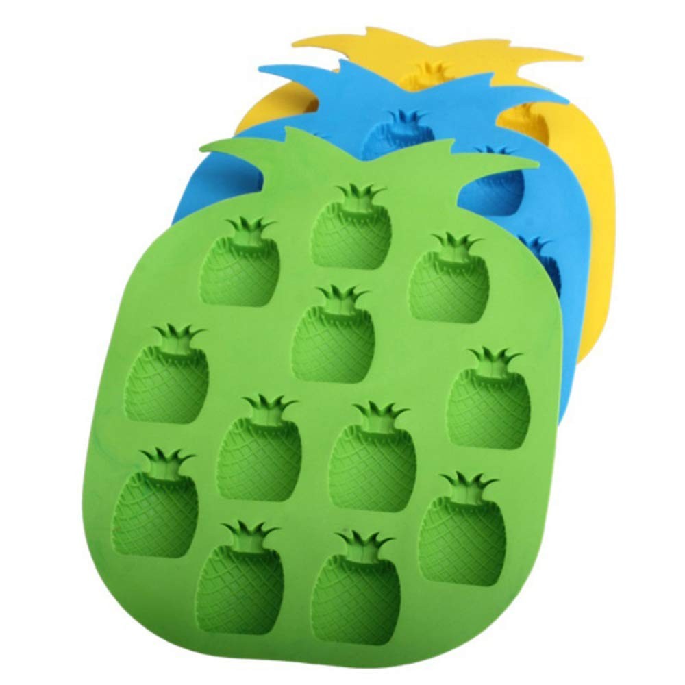 Chocolate Mold Tray Silicone 7.25 x 5.5 x 0.6 inches, MIX Pineapple (2 PACK)