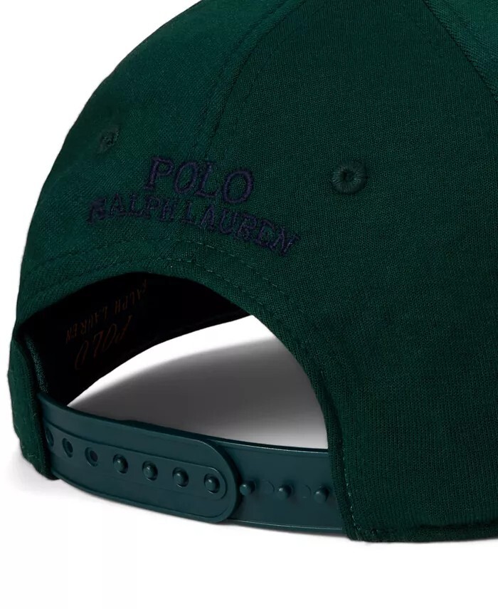 Polo Ralph Lauren Men's Double-Knit Jacquard Ball Cap Hunt Club Green Navy Pony
