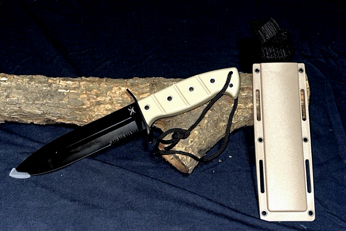 SURVIVAL TACTICAL KNIFE TX-1456SAND 12" TAC EXTREME CUTLERY FIXED BLADE TAN
