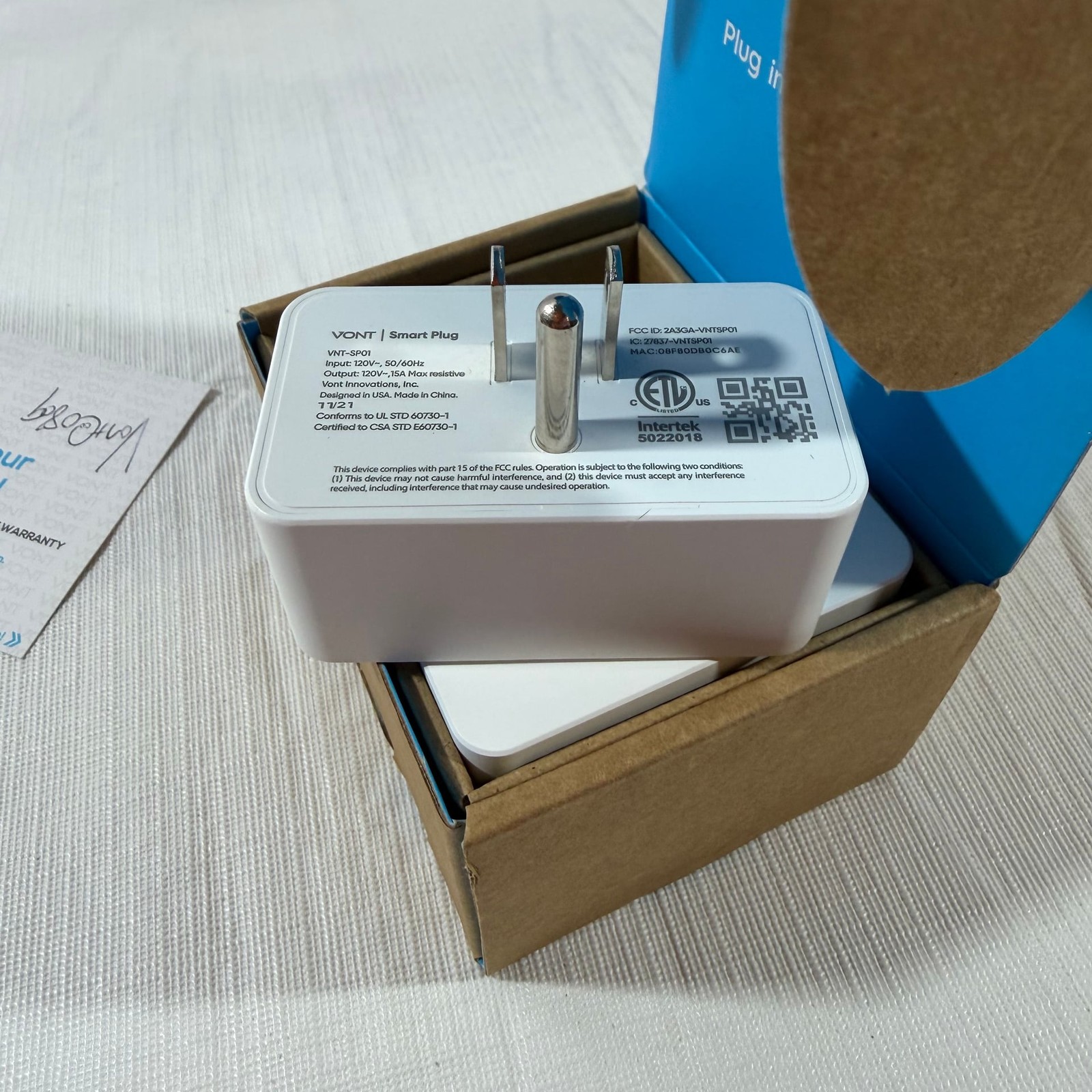 Vont Smart Plug 2 Pack, VNT-SP01 WiFi Outlet