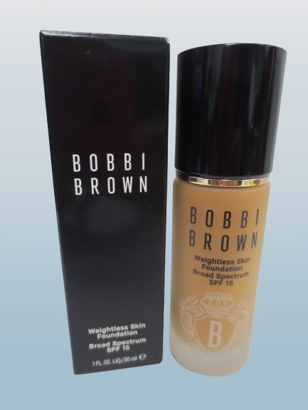 BOBBI BROWN WEIGHTLESS SKIN FOUNDATION SPF15 W-074 GOLDEN 1 OZ BOXED