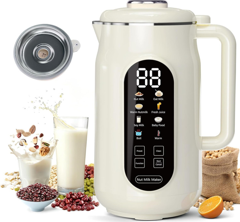 Máquina para Leche Vegetal 10 en 1 1.2L Autolimpieza Pantalla IMD Programable
