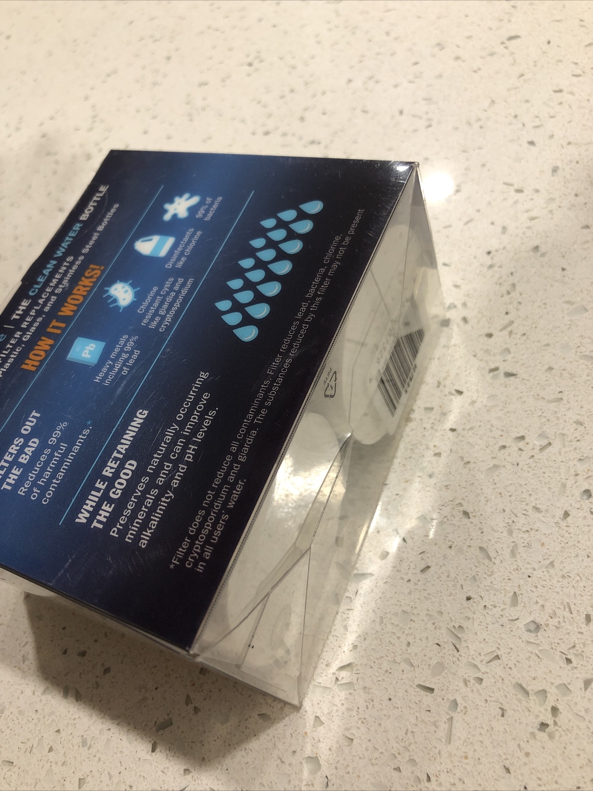 NEW Aquasana Active The Clean Water Bottle 2 Filter Replacements