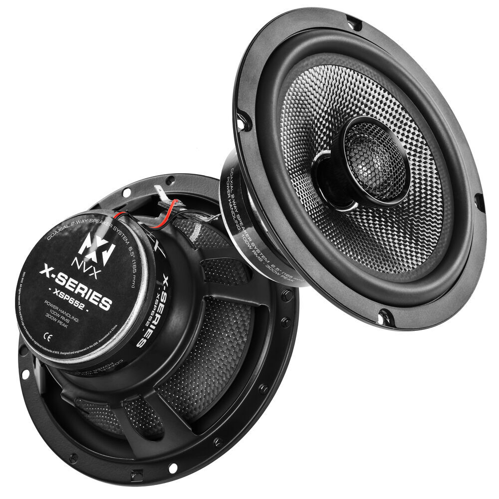 NVX XSP652 600W Peak (200W RMS) 6.5" X-Series 2 Way Coaxial Car Speakers