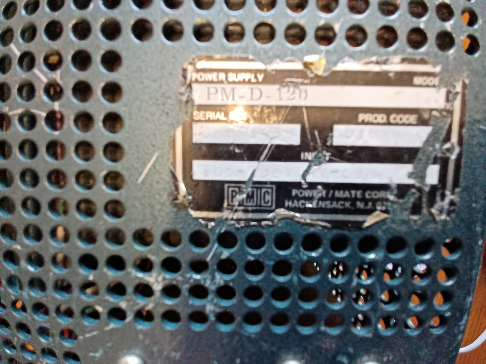 PMC POWER MATE CORP REGULATED POWER SUPPLY PM-D-120