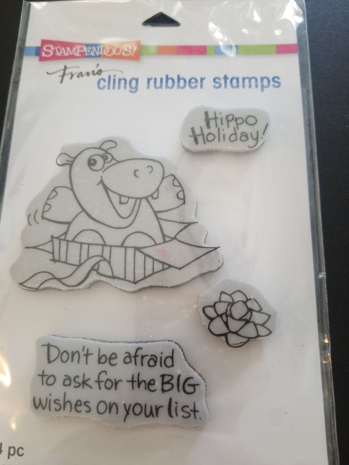 Stampendous hippo rubber stamps