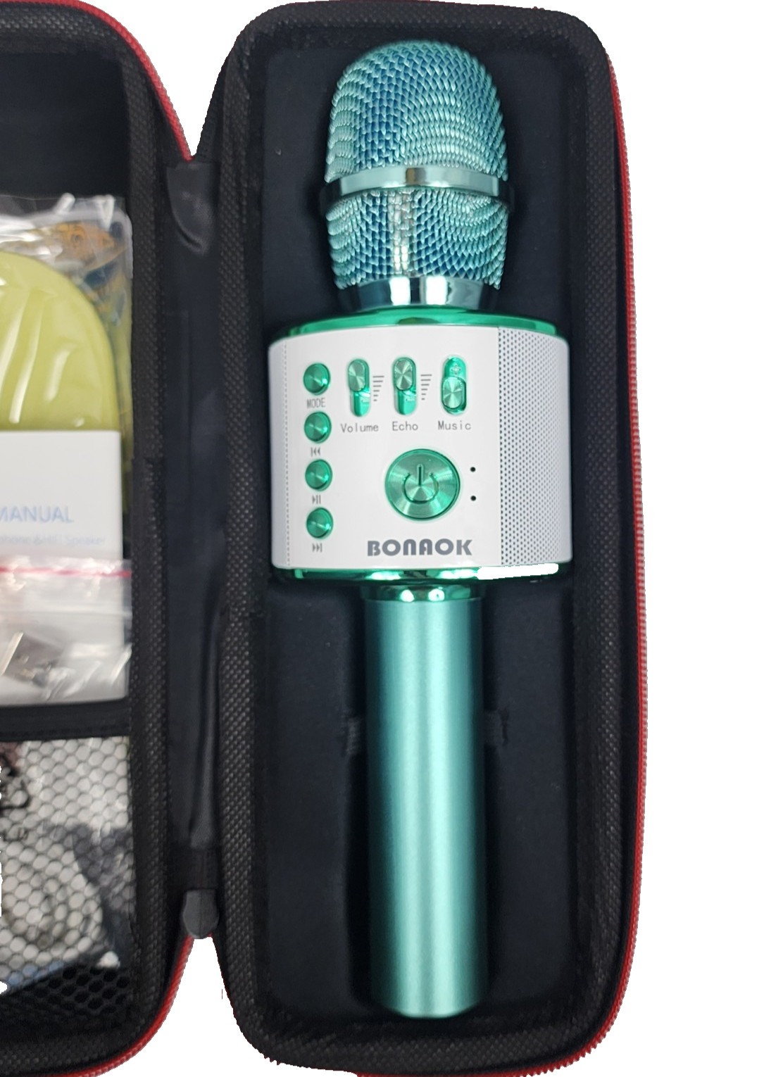 BONAOK Q37 Wireless Bluetooth Karaoke Microphone/Speaker Green
