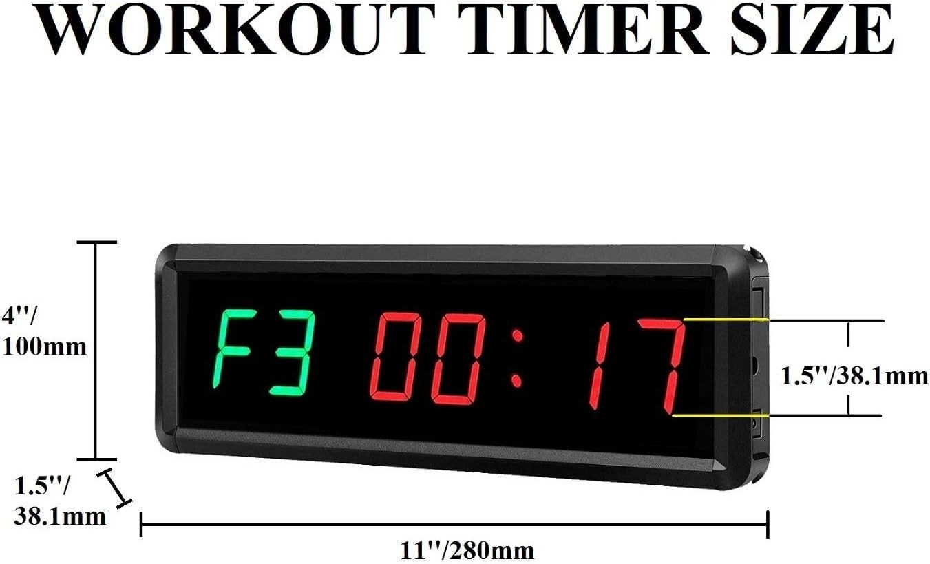 Multi-Mode LED Gym Timer with Remote & Customizable Intervals