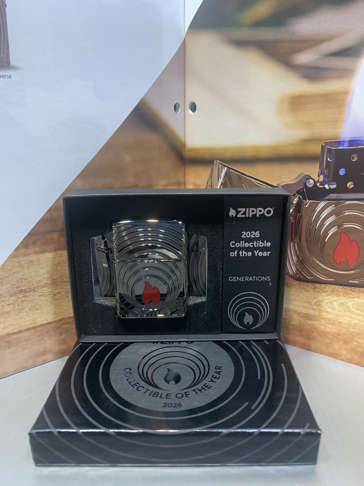 Zippo 47218, 2026 Collectible of the Year, Carved Black Ice Armor, Limited 5000