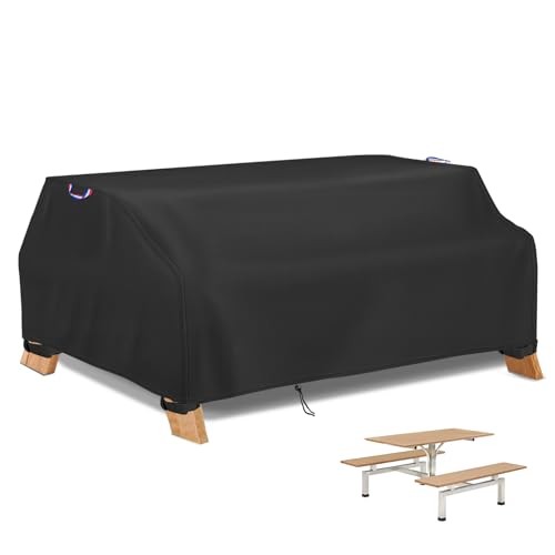 96 Inch Picnic Table Cover, Waterproof Patio Camping Table Cover for 8 ft