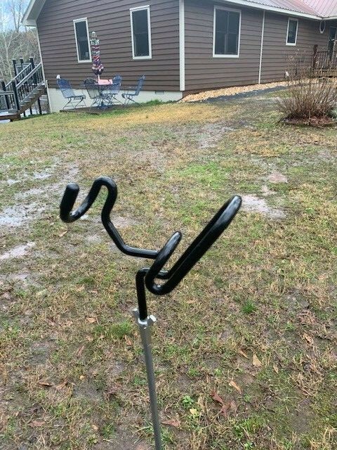 Holder For Bank Fishing 2 post Heavy Duty Dual Angle Coated Top $20.00 Each USA*