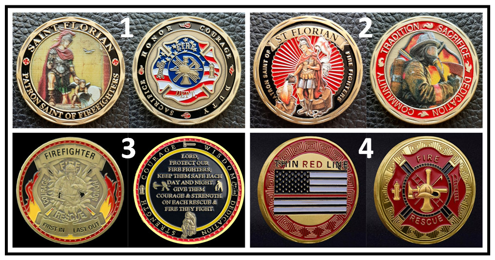 Challenge Coin: FIREFIGHTER CHOICE of 4 Versions (Ships from CO, USA)