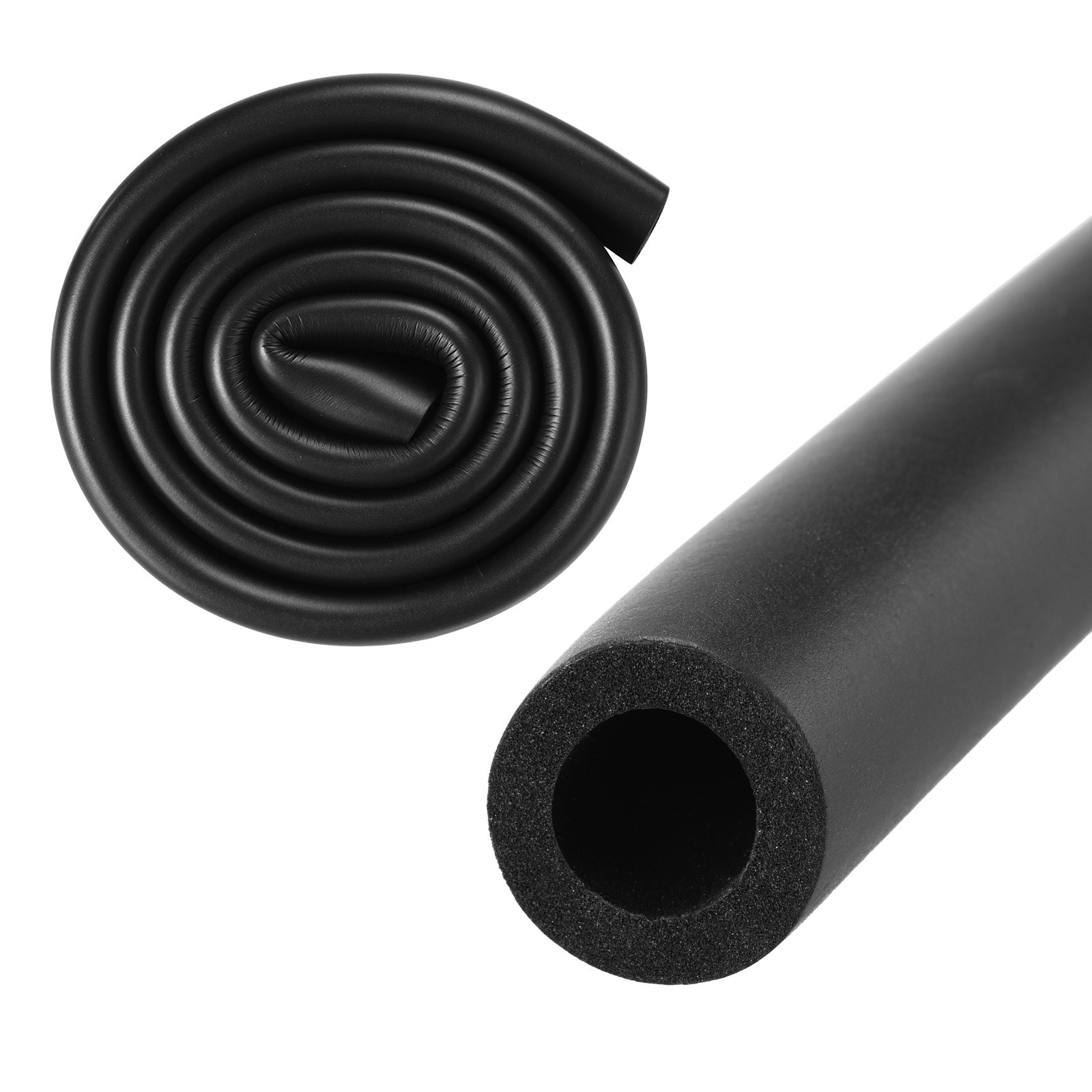 Insulating foam pipe for pipes 16mm ID 26mm OD 1m length, black pipe